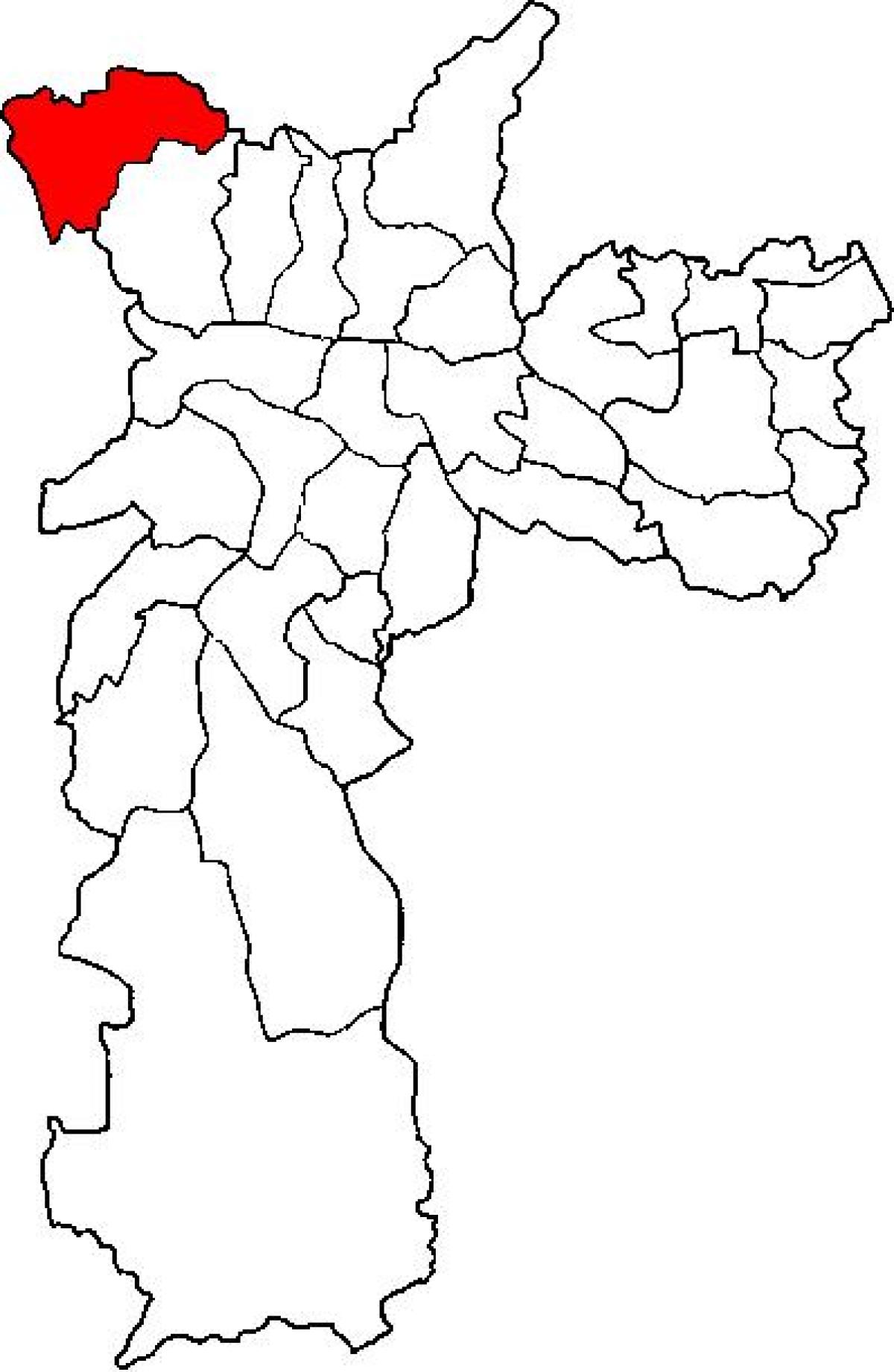Peta dari Perus sub-prefektur Sao Paulo