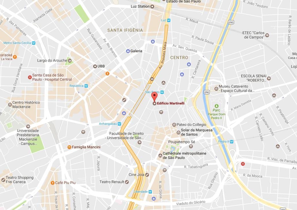 Peta dari Prédio Martinelli