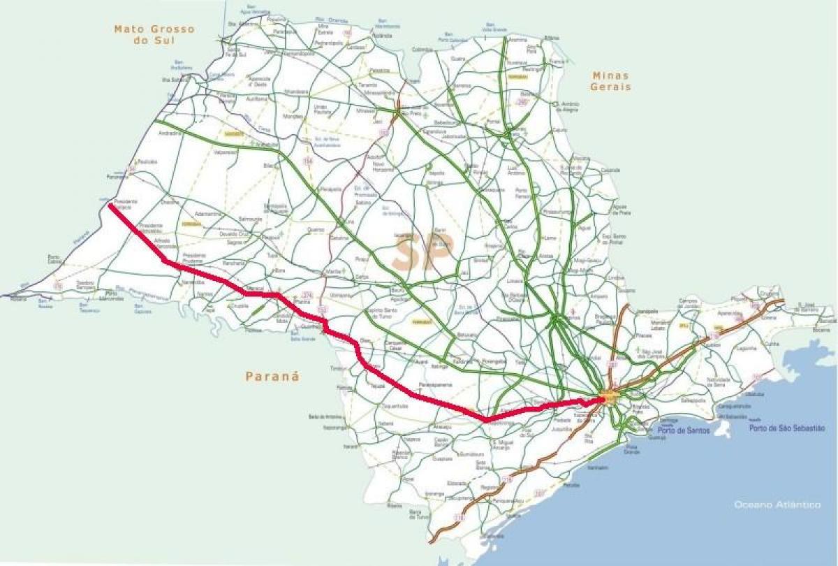Peta dari Raposo Tavares raya - SP 270