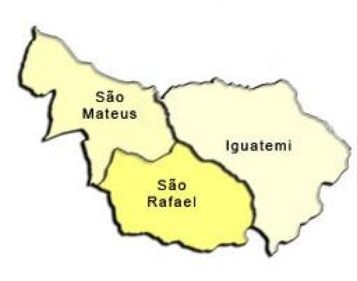 Peta dari San-Mateus sub-prefektur