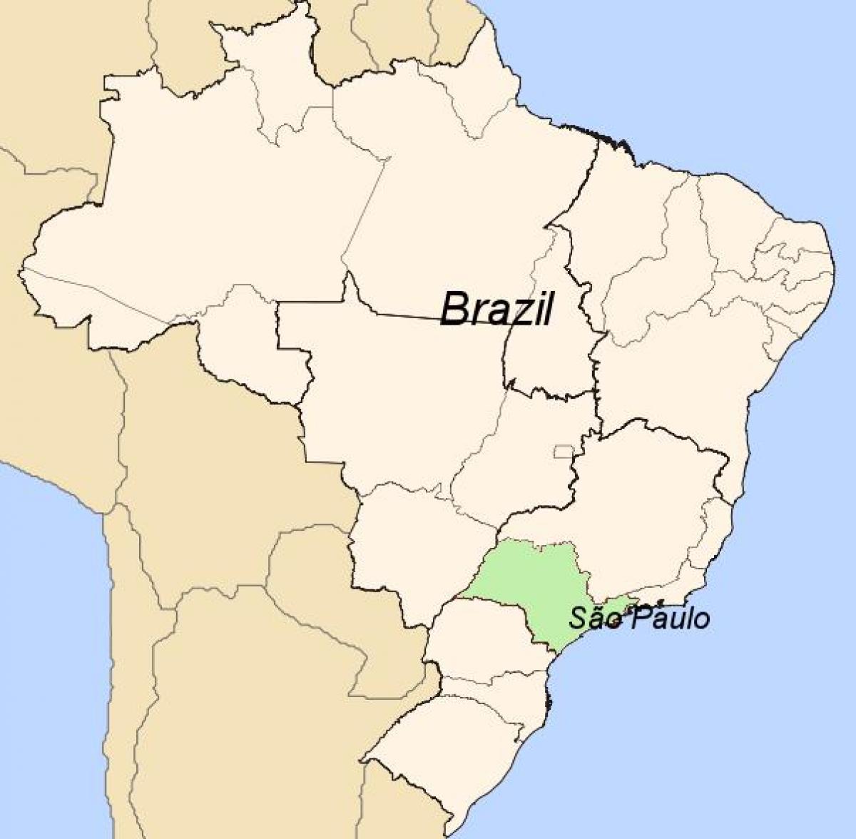 Peta dari Sao Paulo di Brasil