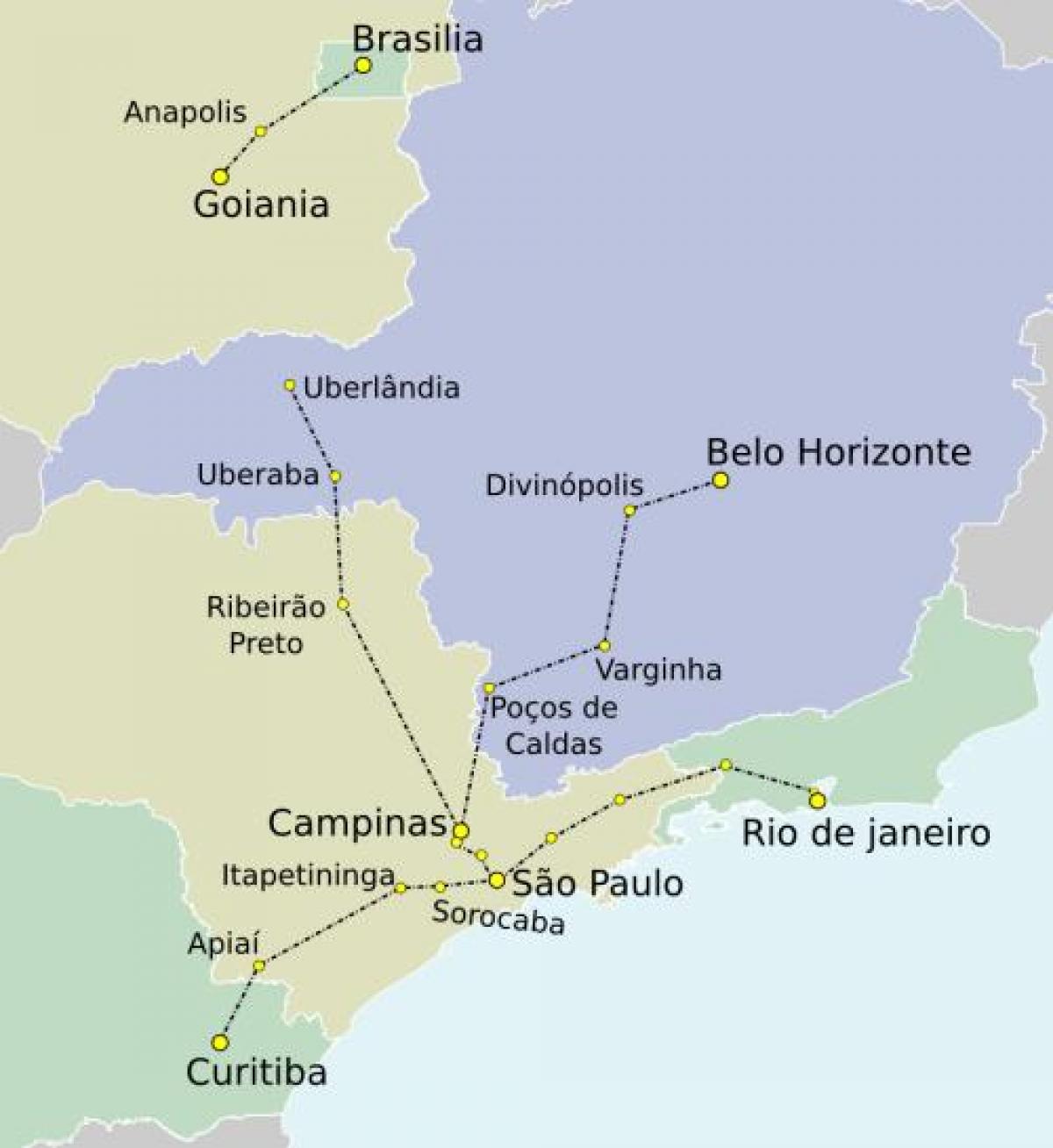Peta dari Sao Paulo TAV