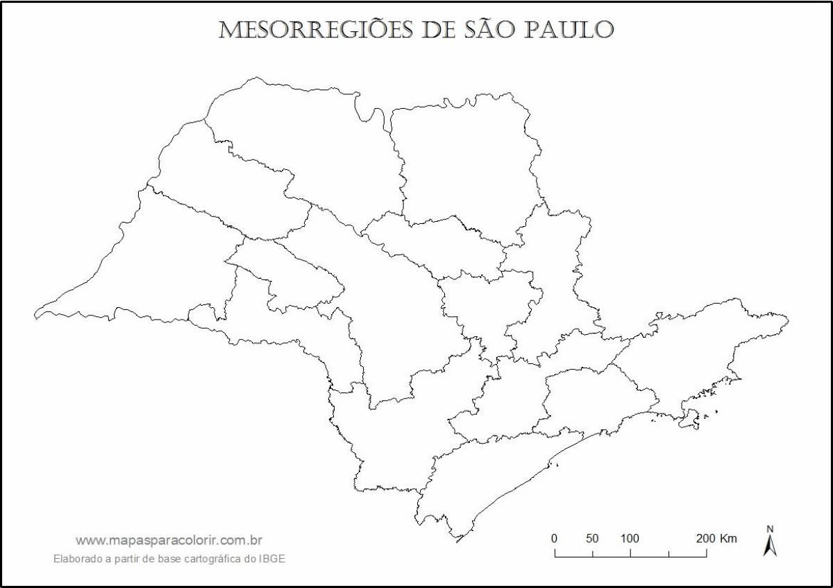 Peta dari Sao Paulo virgin - daerah