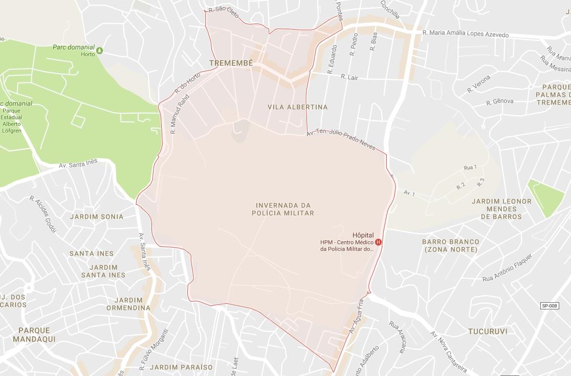 Peta dari Tremembé Sao Paulo