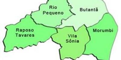Peta dari Butantã sub-prefektur