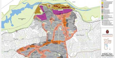 Peta dari Ermelino Matarazzo Sao Paulo - Pendudukan tanah