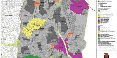 Peta dari Ipiranga Sao Paulo - Pendudukan tanah