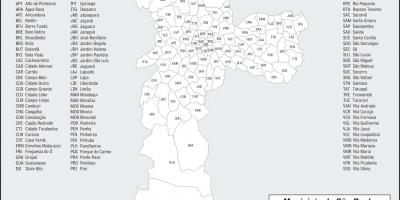 Peta kabupaten Sao Paulo