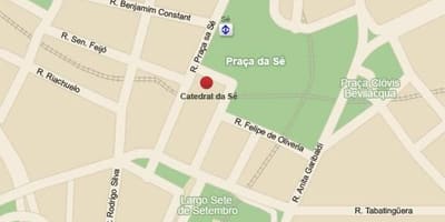Peta dari katedral metropolitan São Paulo
