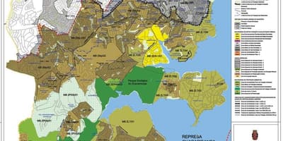 Peta dari m'boi Mirim Sao Paulo - Pendudukan tanah