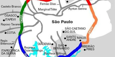 Peta dari Mário Covas raya - SP 21
