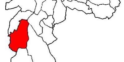 Peta dari m'boi Mirim sub-prefektur Sao Paulo