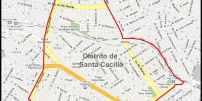 Peta dari Santa Cecilia Sao Paulo