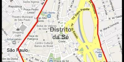 Peta dari Sé Sao Paulo