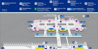 Peta dari terminal bus Tiete - lantai atas