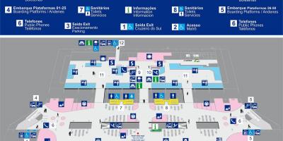 Peta dari terminal bus Tiete