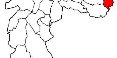 Peta dari Tiradentes sub-prefektur Sao Paulo